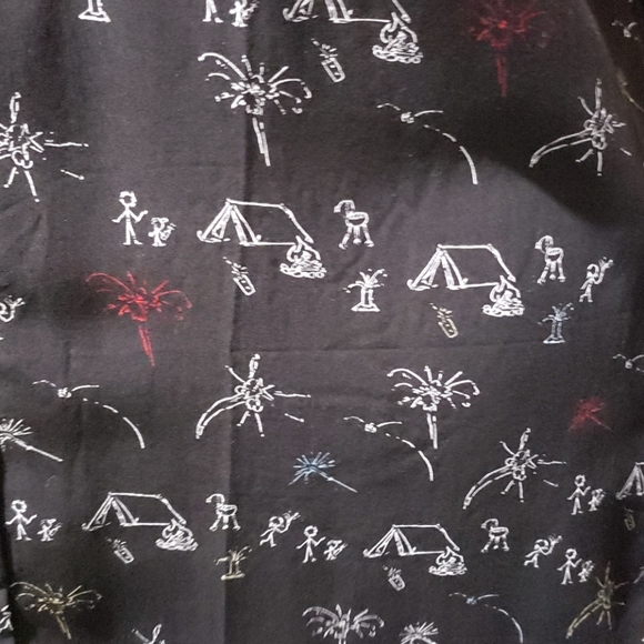 Button Up Men's shirt, Camping theme - Picture 3 of 5